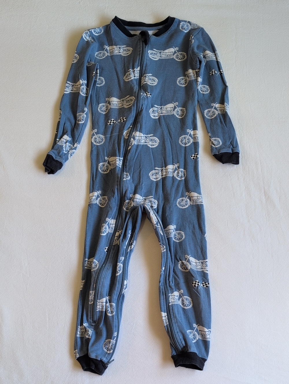 Zippyjamz Organic Cotton Footless Pajama Sleeper 3T Motorcycle Print
